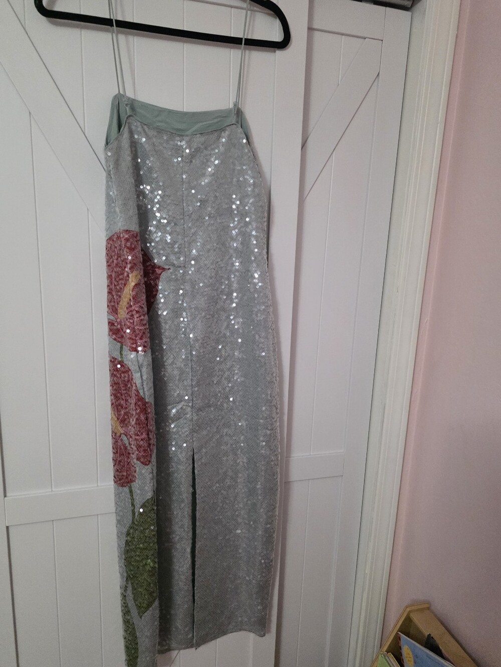 FARM Rio Blue Floral Sequin Maxidress - Picture 5 of 5